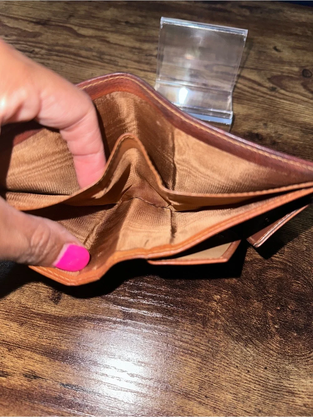 Celine Brown & Tan Logo Bifold Wallet